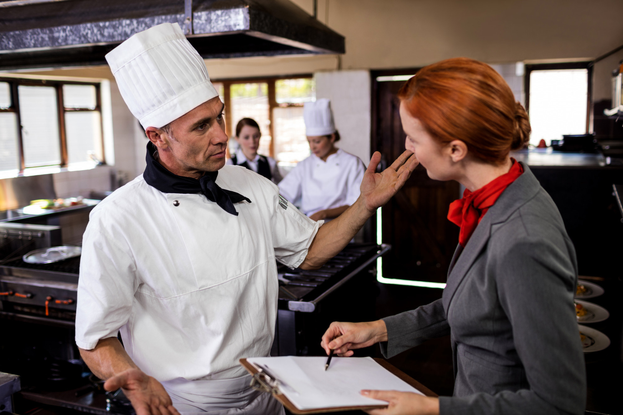 Zespół testujący próbki menu